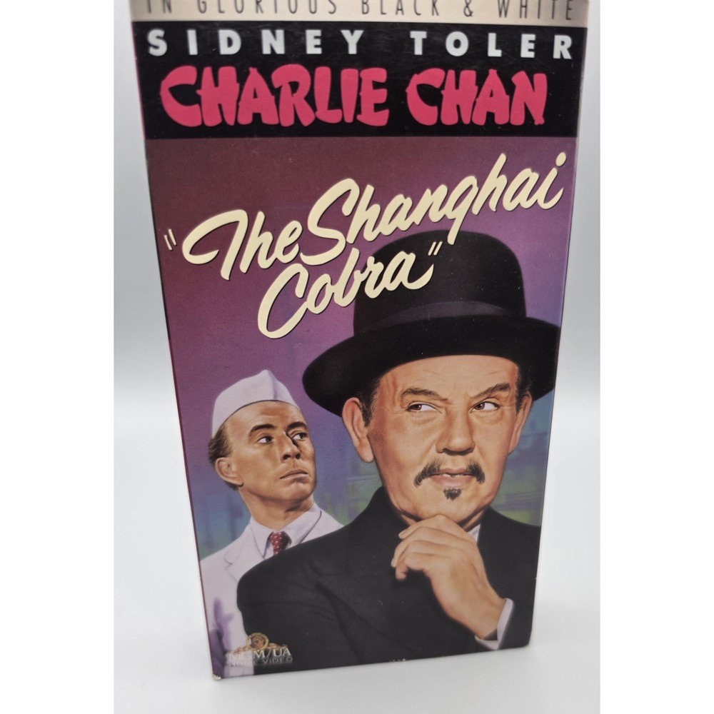 Charlie Chan The Shanghai Cobra VHS Sidney Toler MGM UA 1945 Film Noir B&W